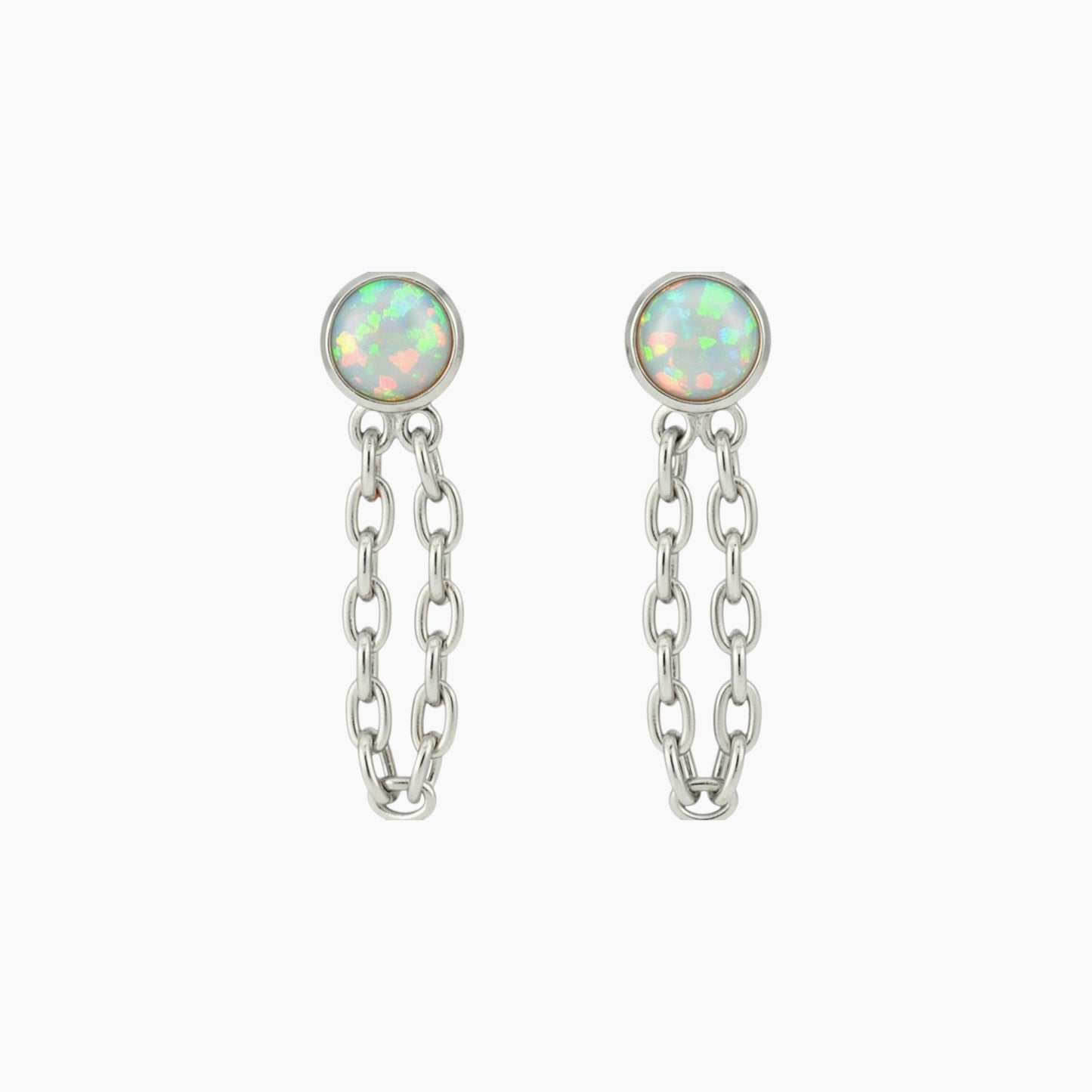 Chain Huggie Hoop Earrings