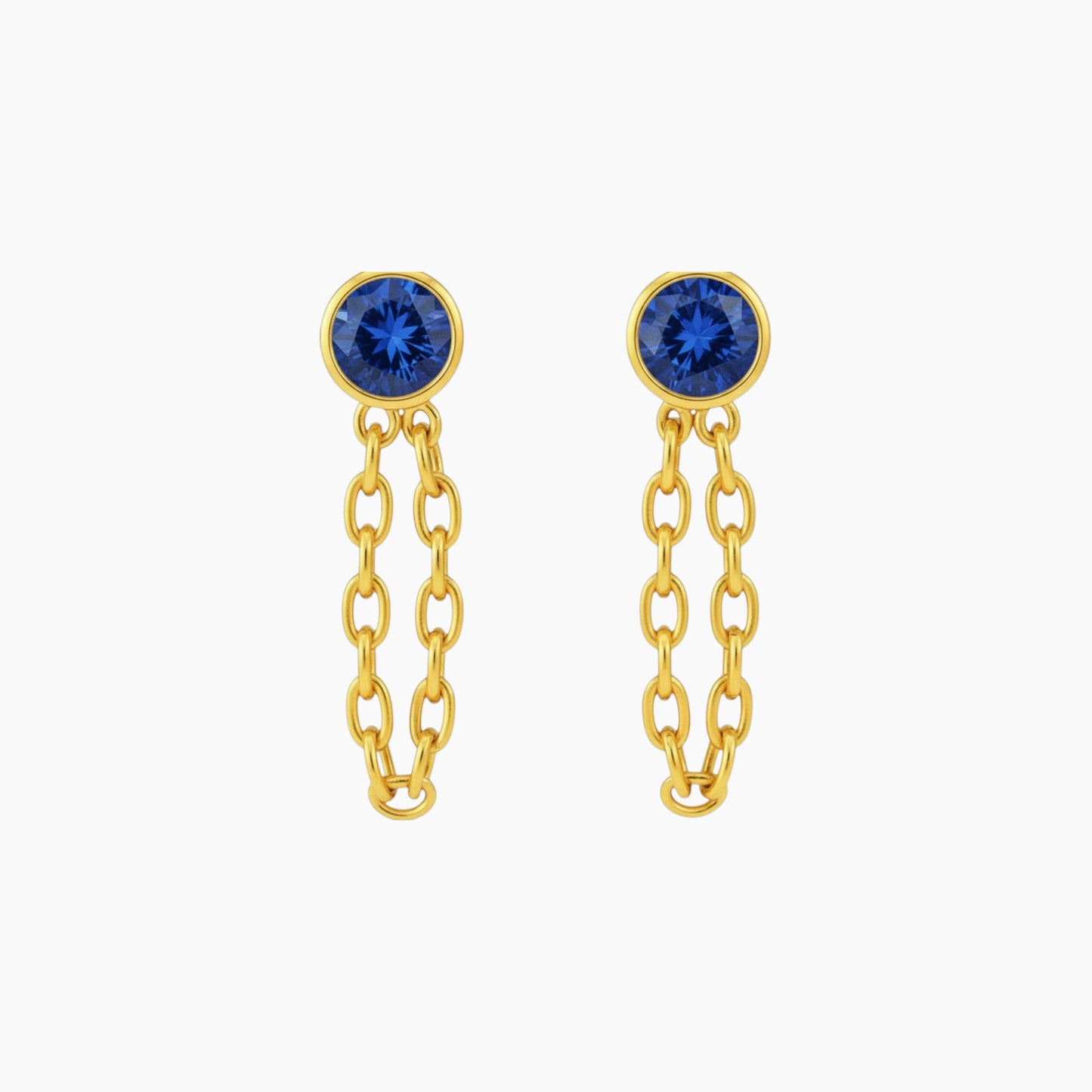 Chain Huggie Hoop Earrings