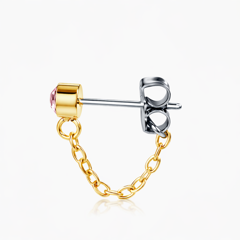 Chain Huggie Hoop Earrings