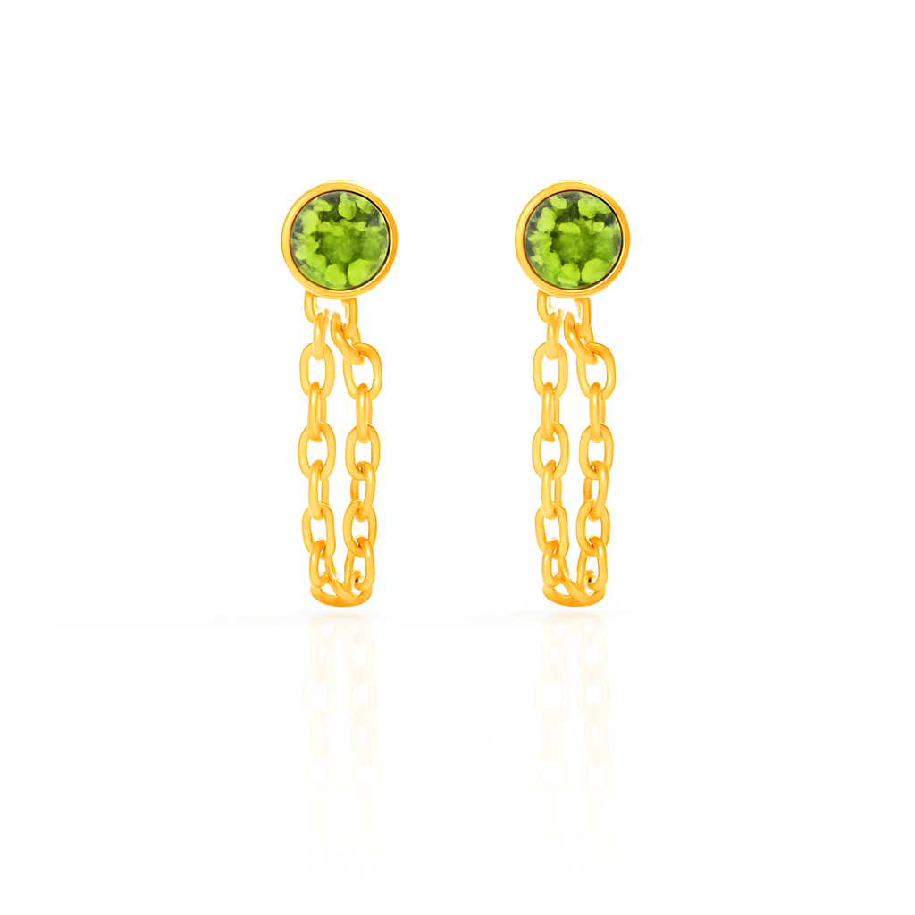 Chain Huggie Hoop Earrings