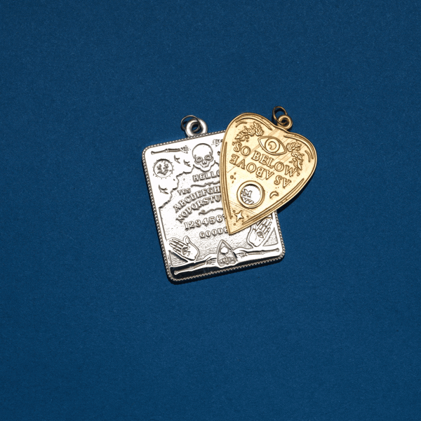 Gold Ouija Slider Pendant