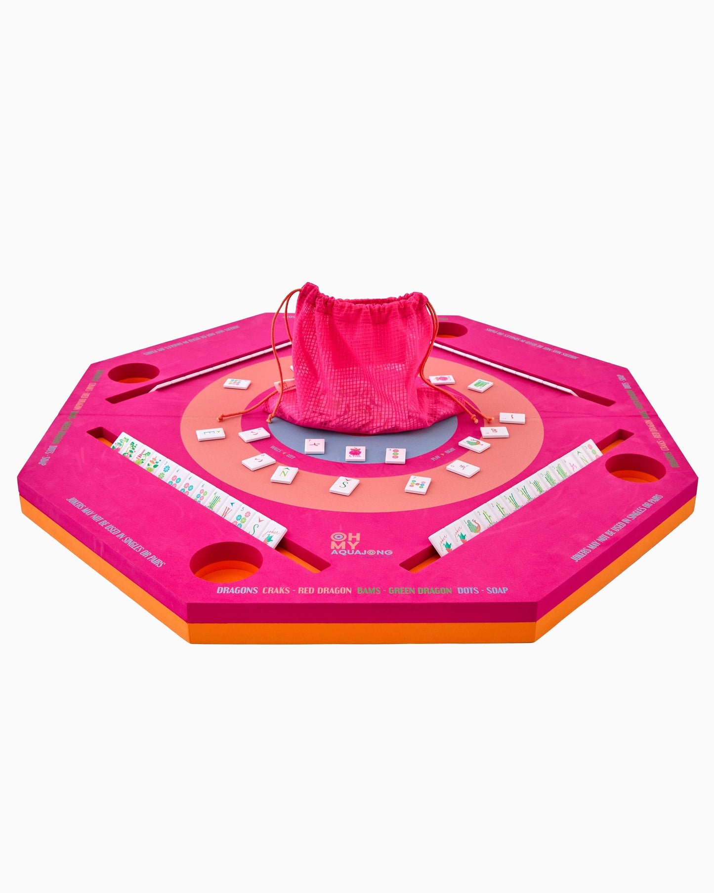 Oh My Mahjong - Pink Aqua Jong Pool Mat