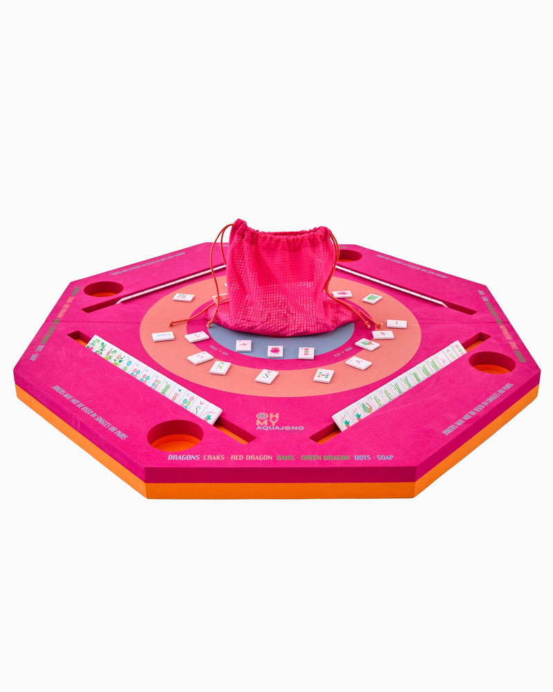 Oh My Mahjong - Pink Aqua Jong Pool Mat