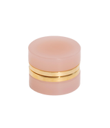 Small Round Pink Opaline Glass Box