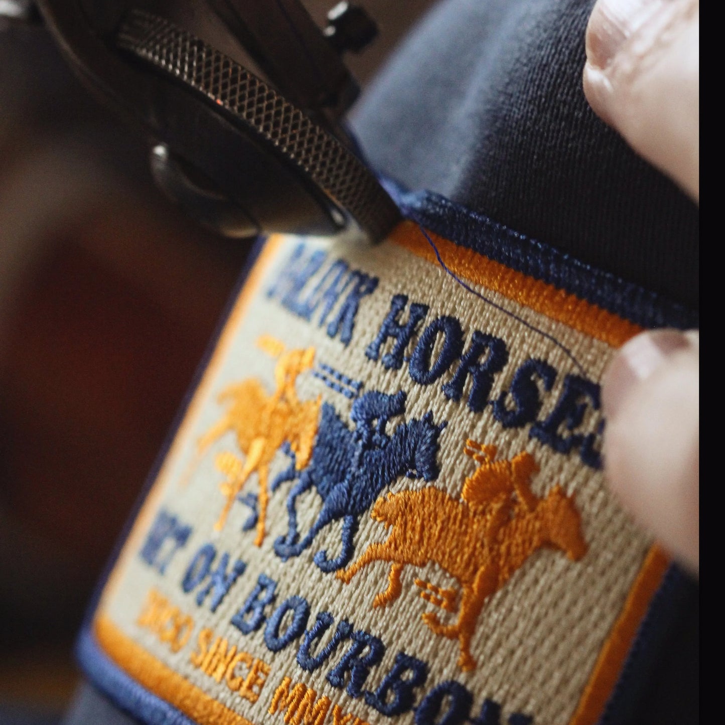 Drink Horses Bet on Bourbon Trucker Hat Navy