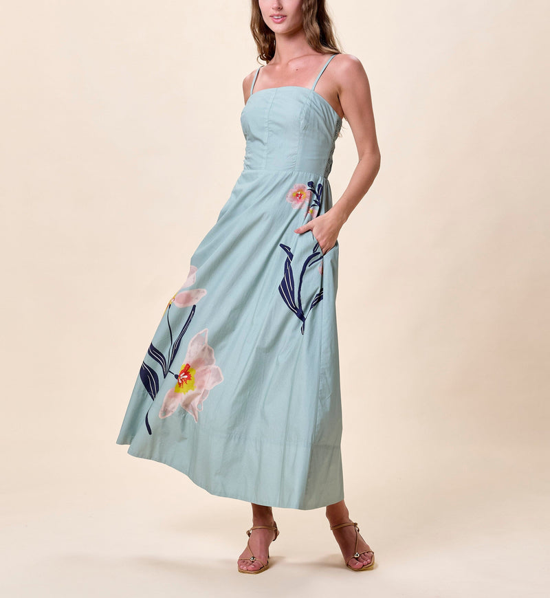 Cleobella - Riley Ankle Dress - Moresco Blue Surf