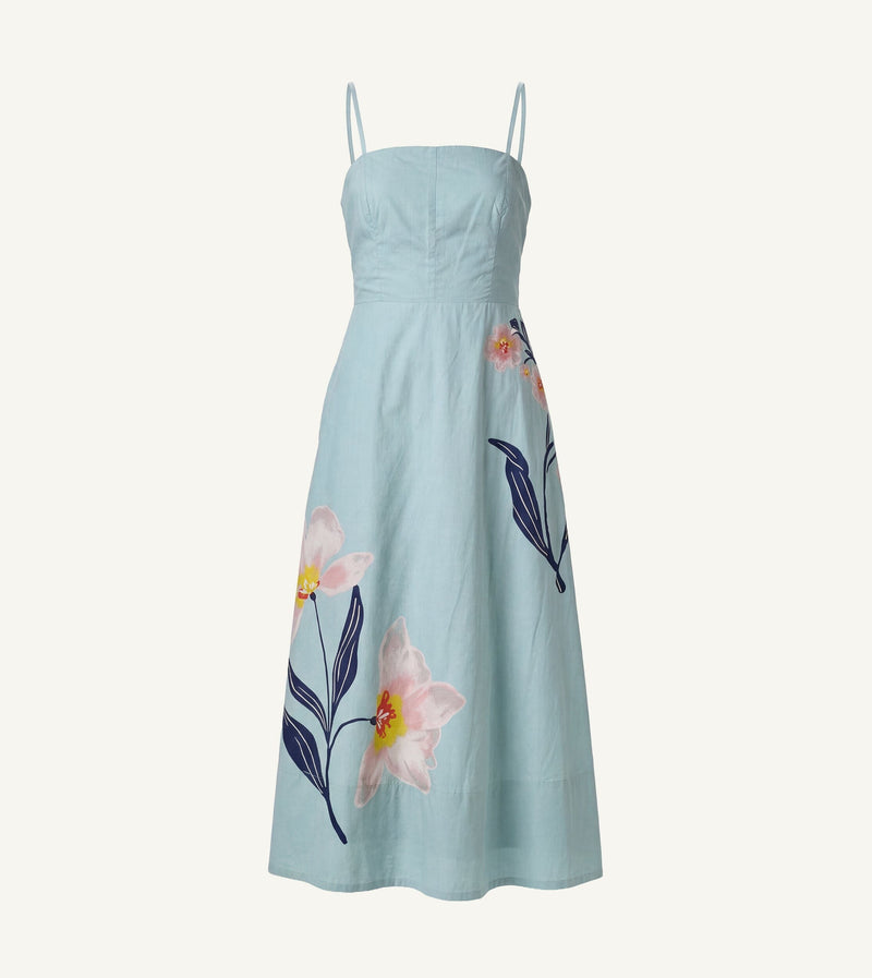Cleobella - Riley Ankle Dress - Moresco Blue Surf