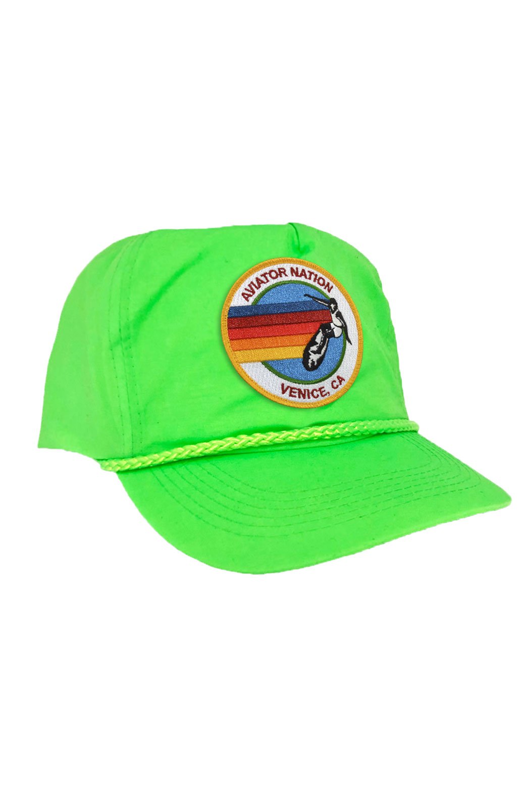 Aviator Nation - Signature Venice Vintage Nylon Trucker Hat - Neon Green