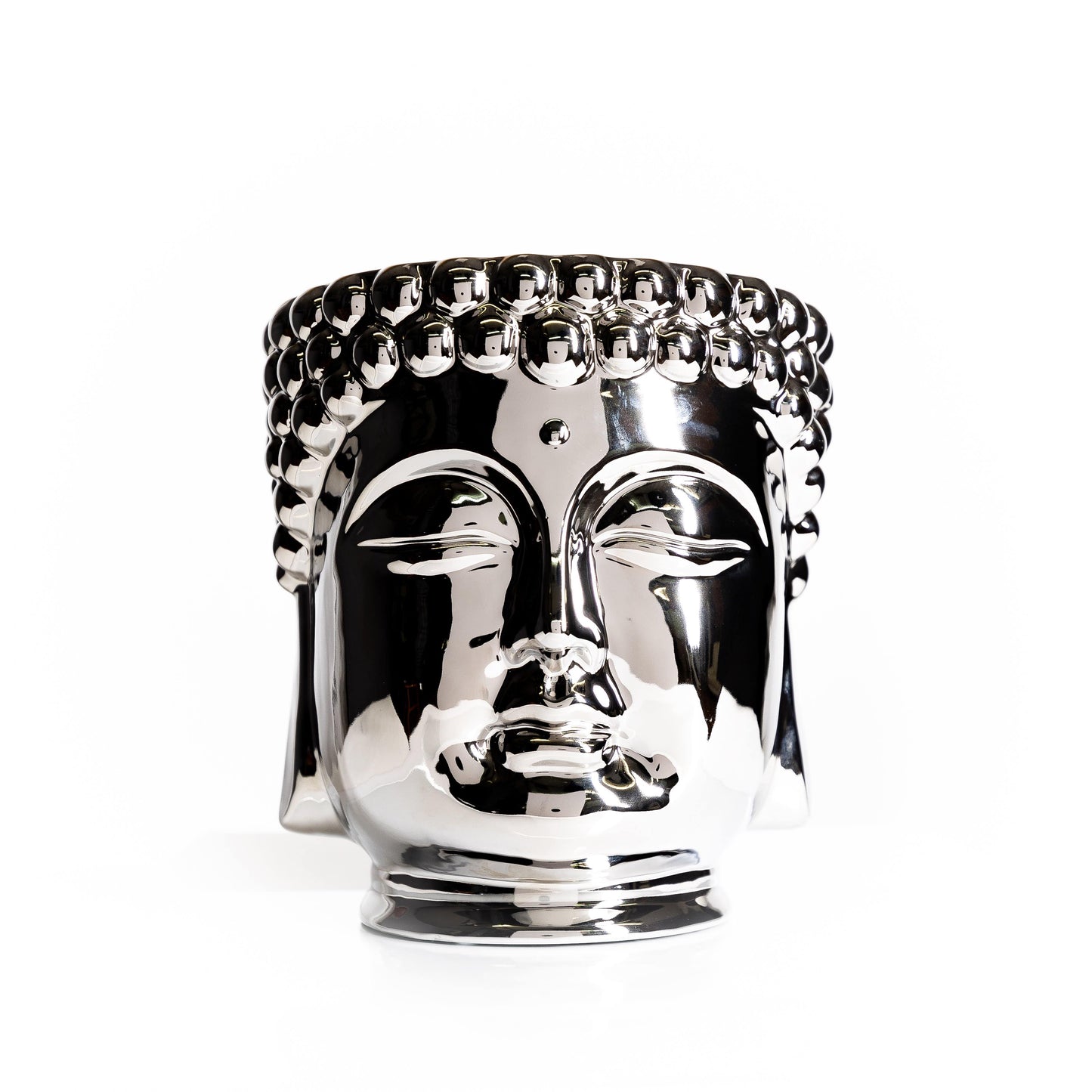 Silver Grande Buddha Candle