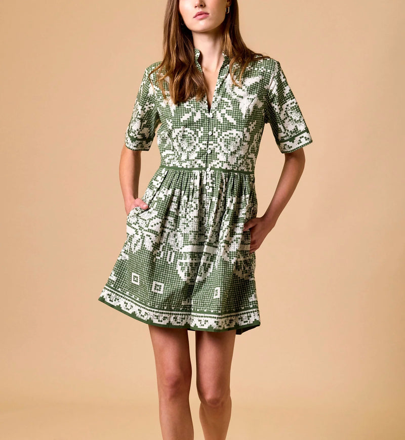 Cleobella - Starling Mini Dress - Verdant Flight