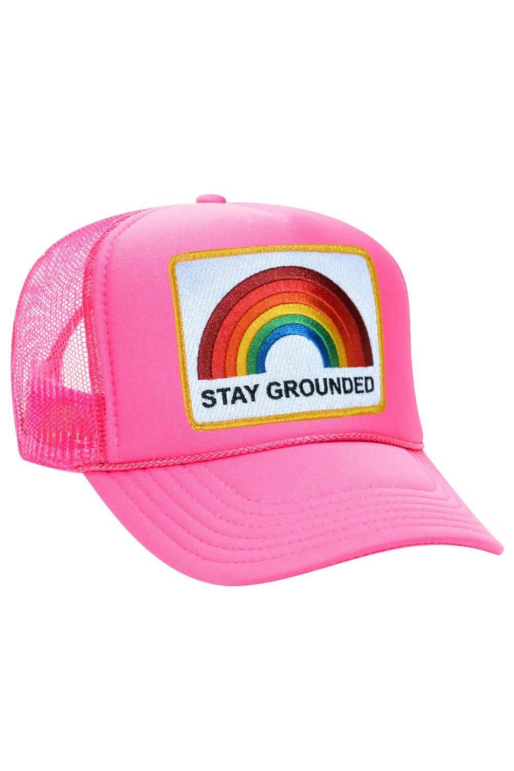 Stay Grounded Vintage Low Rise Trucker Hat, Pink