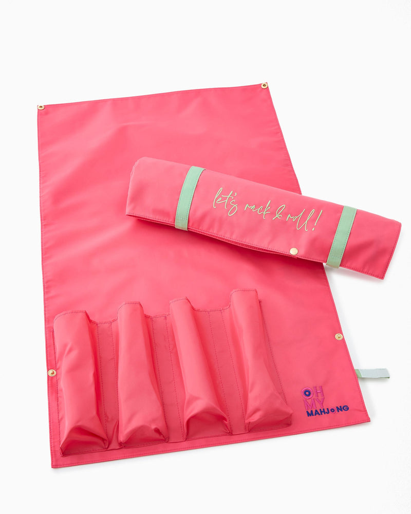 Oh My Mahjong -Strawberry Pink Let's Rack & Roll Bag