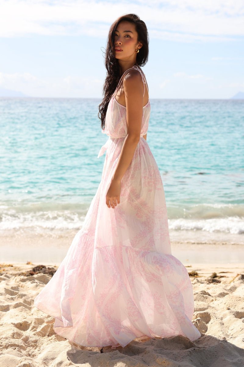 LoveShackFancy - Hale Cotton Toile Print Cover-Up Dress - Ivory Heirloom
