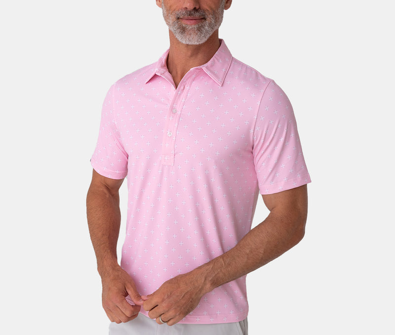 Criquet - Performance Sport Range Polo - Saltillo Print - Pink