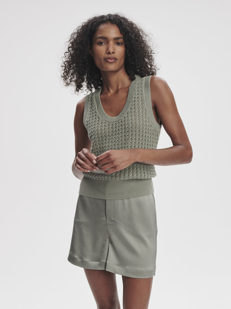 Varley - Ferns Open Knit Tank - Shadow
