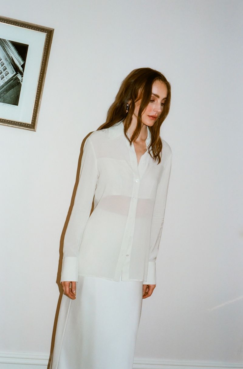 Favorite Daughter - The Sheer Sophistication Top - Ivory