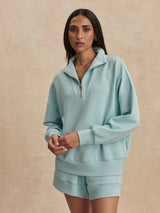 Varley - Hawley Half Zip Sweat - Porcelain Blue
