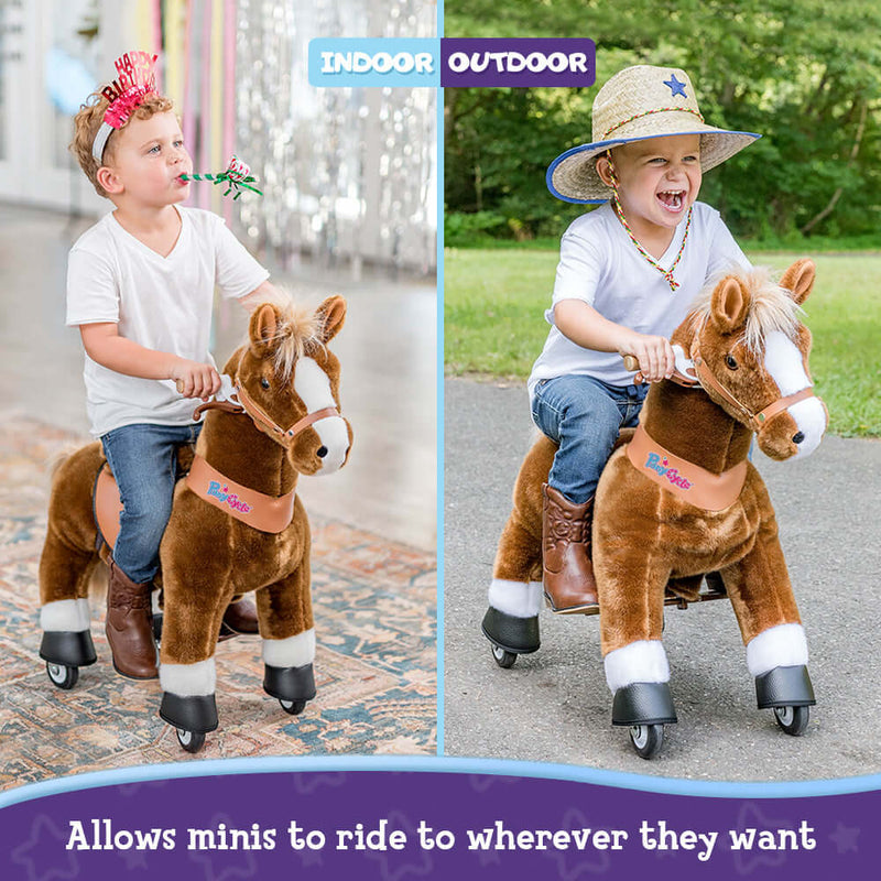 PonyCycle Ride-On Pony Age 3-5 - Brown Model U