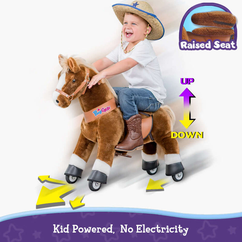 PonyCycle Ride-On Pony Age 3-5 - Brown Model U