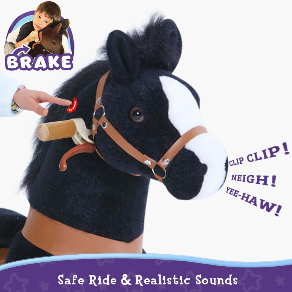 PonyCycle Ride-On Horse Age 3-5 - Black Model U