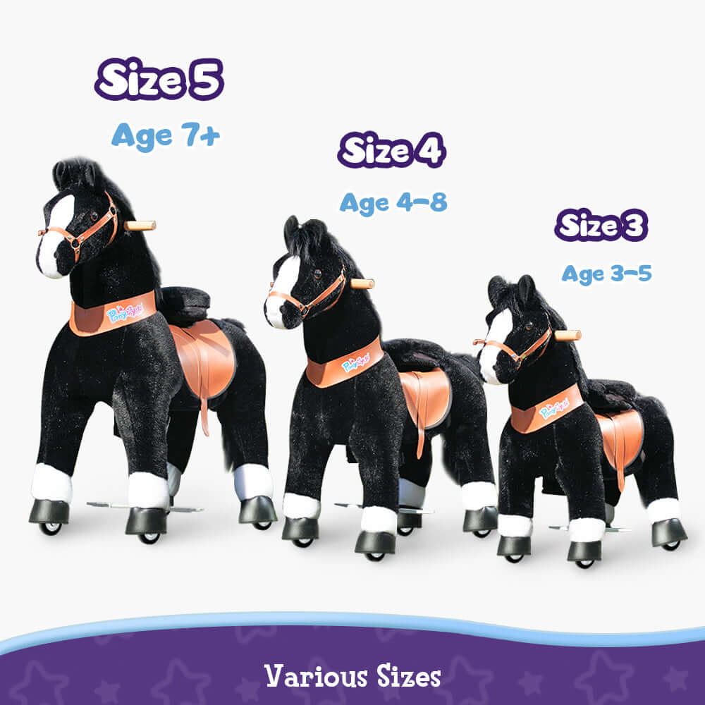 PonyCycle Ride-On Horse Age 3-5 - Black Model U