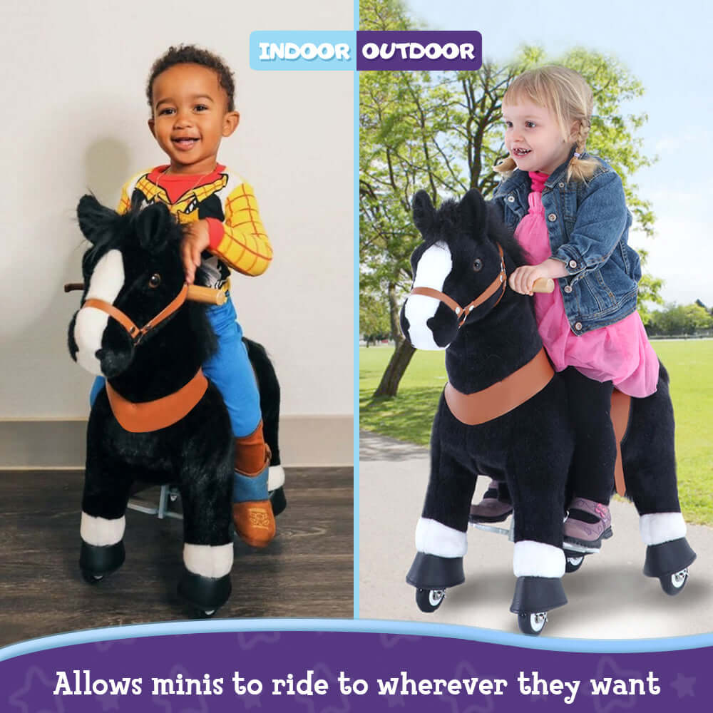 PonyCycle Ride-On Horse Age 3-5 - Black Model U