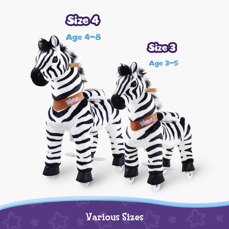 PonyCycle Ride-On Zebra Age 3-5 - Zebra Model U