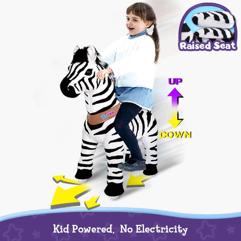 PonyCycle Ride-On Zebra Age 3-5 - Zebra Model U