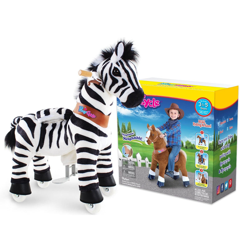 PonyCycle Ride-On Zebra Age 3-5 - Zebra Model U