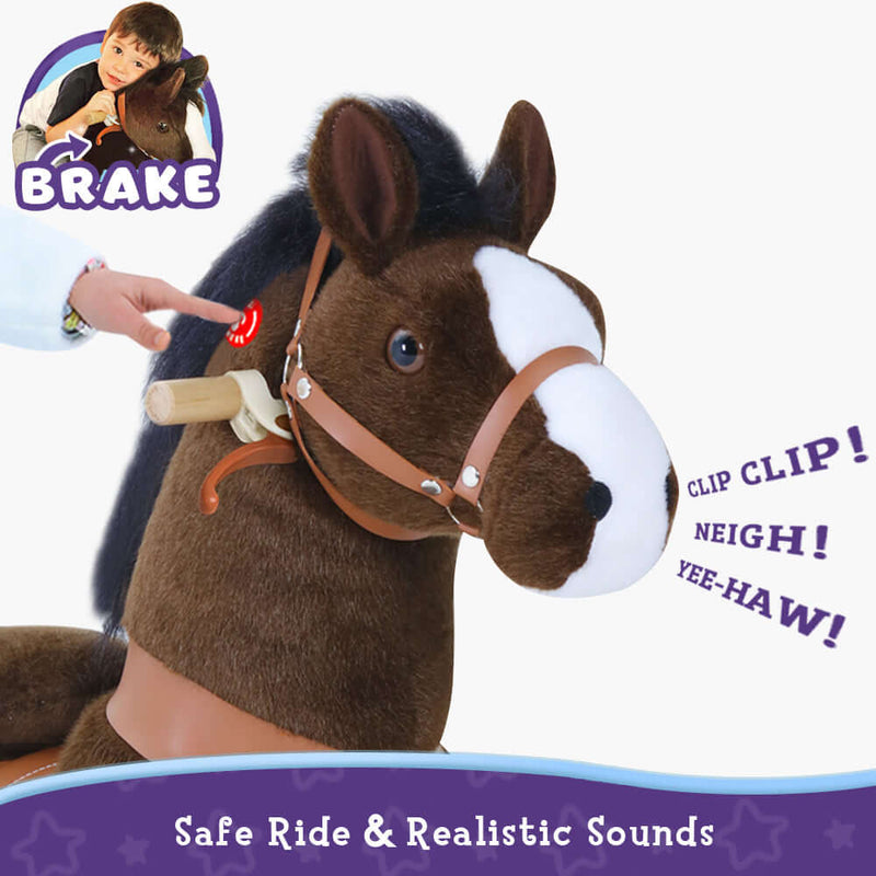 PonyCycle Ride-On Horse Age 4-8 - Chocolate Model U