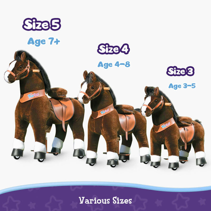 PonyCycle Ride-On Horse Age 4-8 - Chocolate Model U