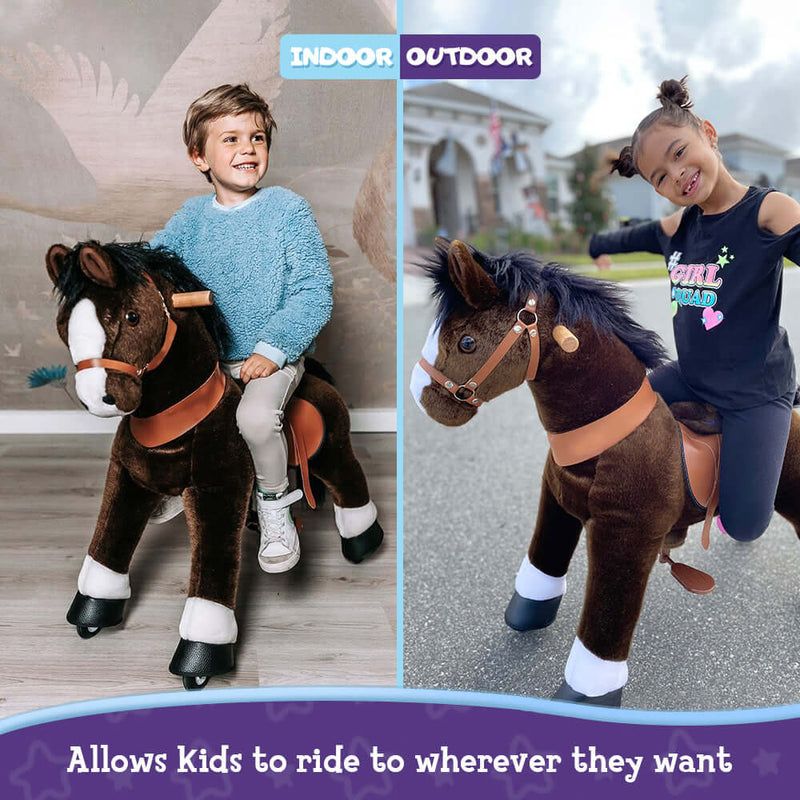 PonyCycle Ride-On Horse Age 4-8 - Chocolate Model U