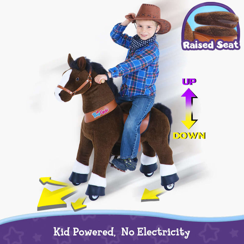 PonyCycle Ride-On Horse Age 4-8 - Chocolate Model U