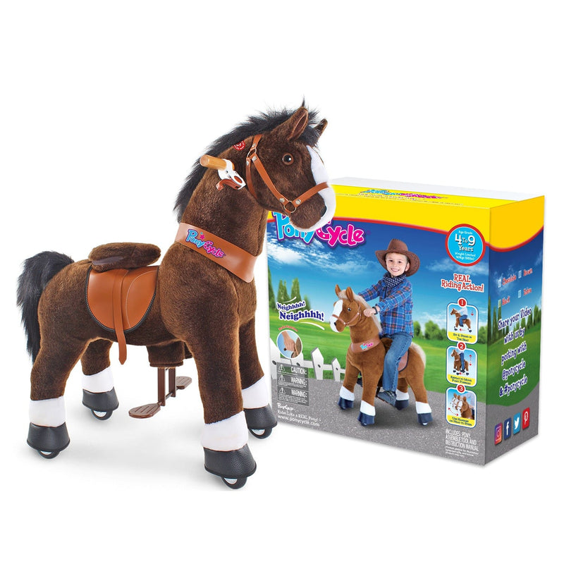 PonyCycle Ride-On Horse Age 4-8 - Chocolate Model U