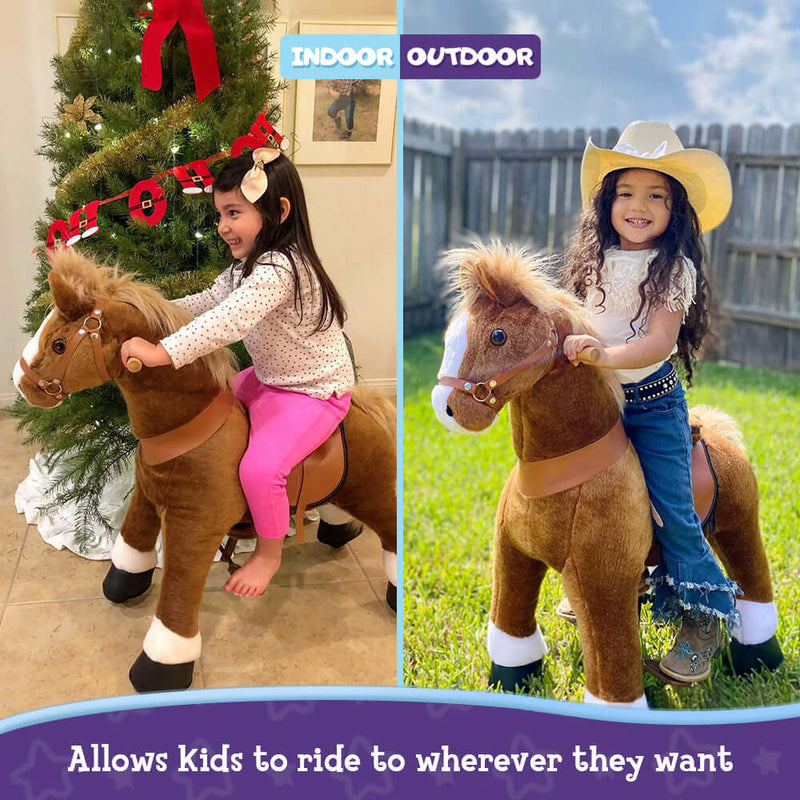 PonyCycle Ride-On Horse Age 4-8 - Brown Model U