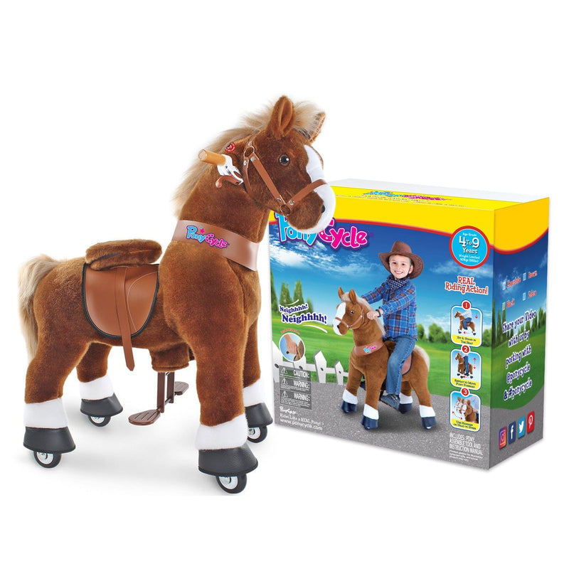 PonyCycle Ride-On Horse Age 4-8 - Brown Model U