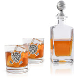 Golf Decanter Set with Pair Glasses