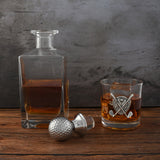 Golf Decanter Set with Pair Glasses