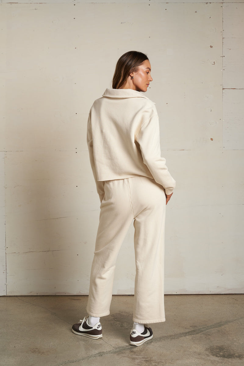 PerfectWhiteTee - Vinny Fleece Collared Sweatshirt –  Sugar