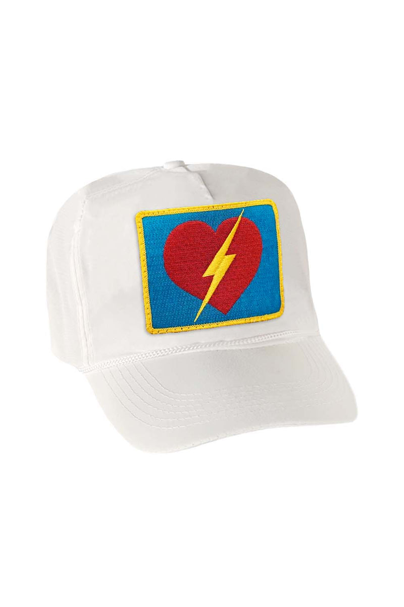 Aviator Nation - Bolt Heart Vintage Nylon Trucker Hat - White