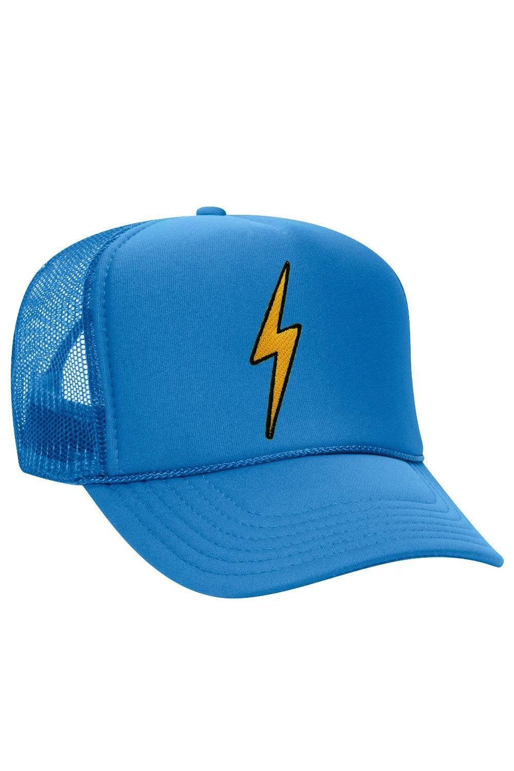 Vintage Bolt Trucker Hat, Light Blue