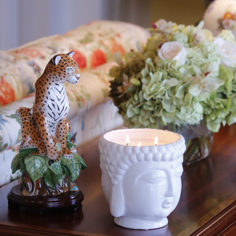 White Buddha Candle