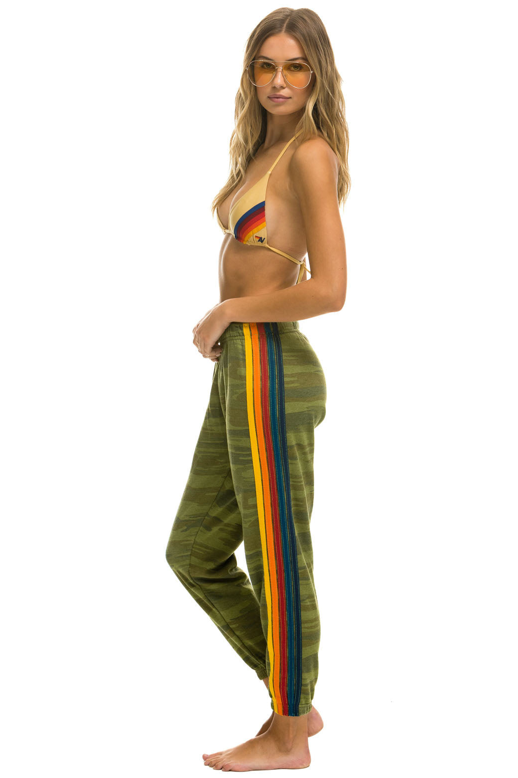 Aviator Nation - 5 Stripe Sweatpants - Camo