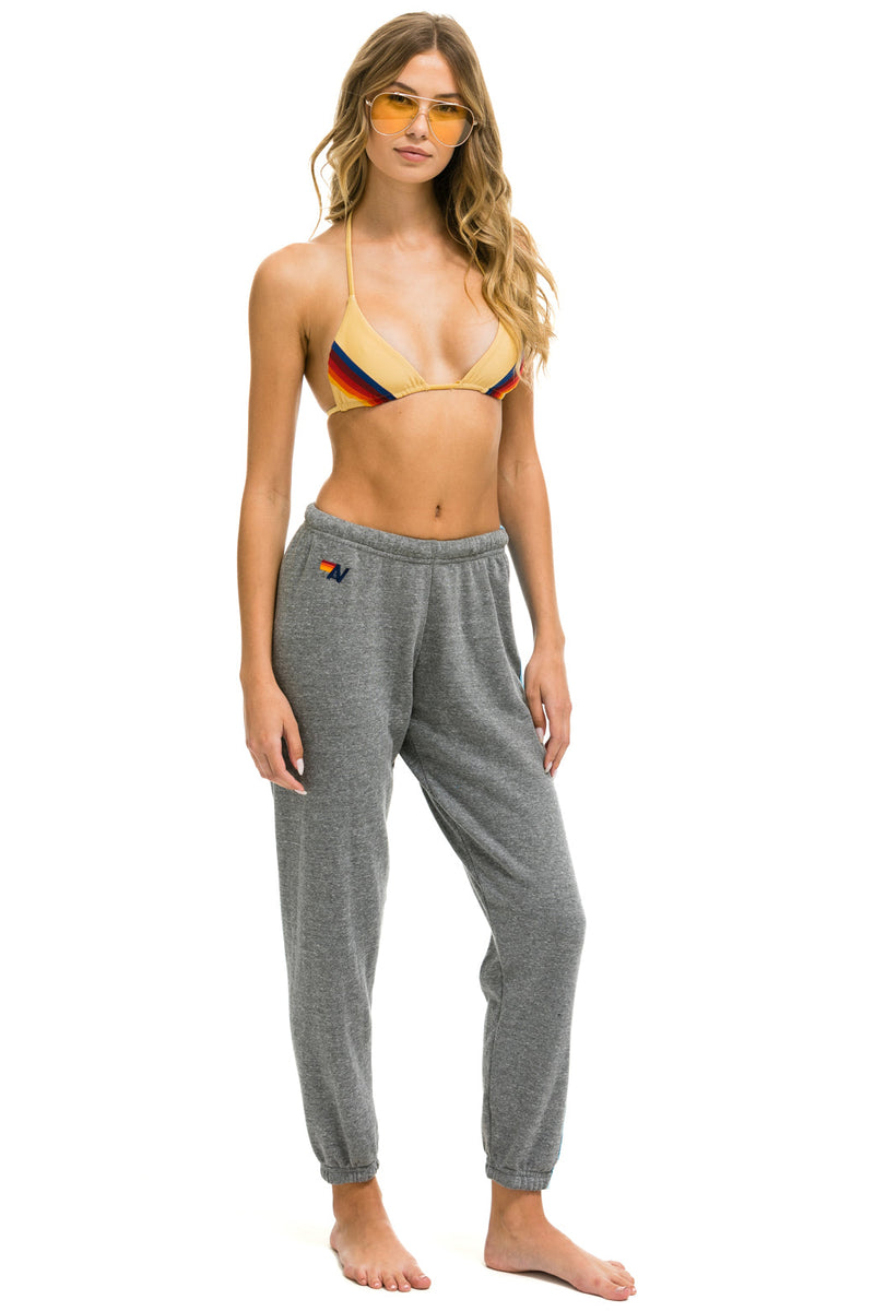 Aviator Nation - 5 Stripe Sweatpants - Heather Grey // Blue