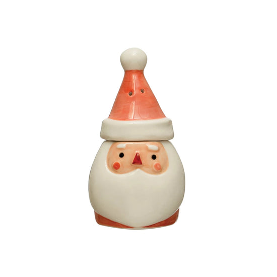 Stoneware Santa Salt & Pepper Shakers