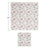 Paper Napkins w/ Bows Pattern, Multi Color