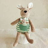 Plush Kangaroo Toy w/ Joey in Pouch