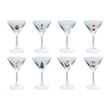 Martini Glass w/ Hand-Blown Holiday Figure