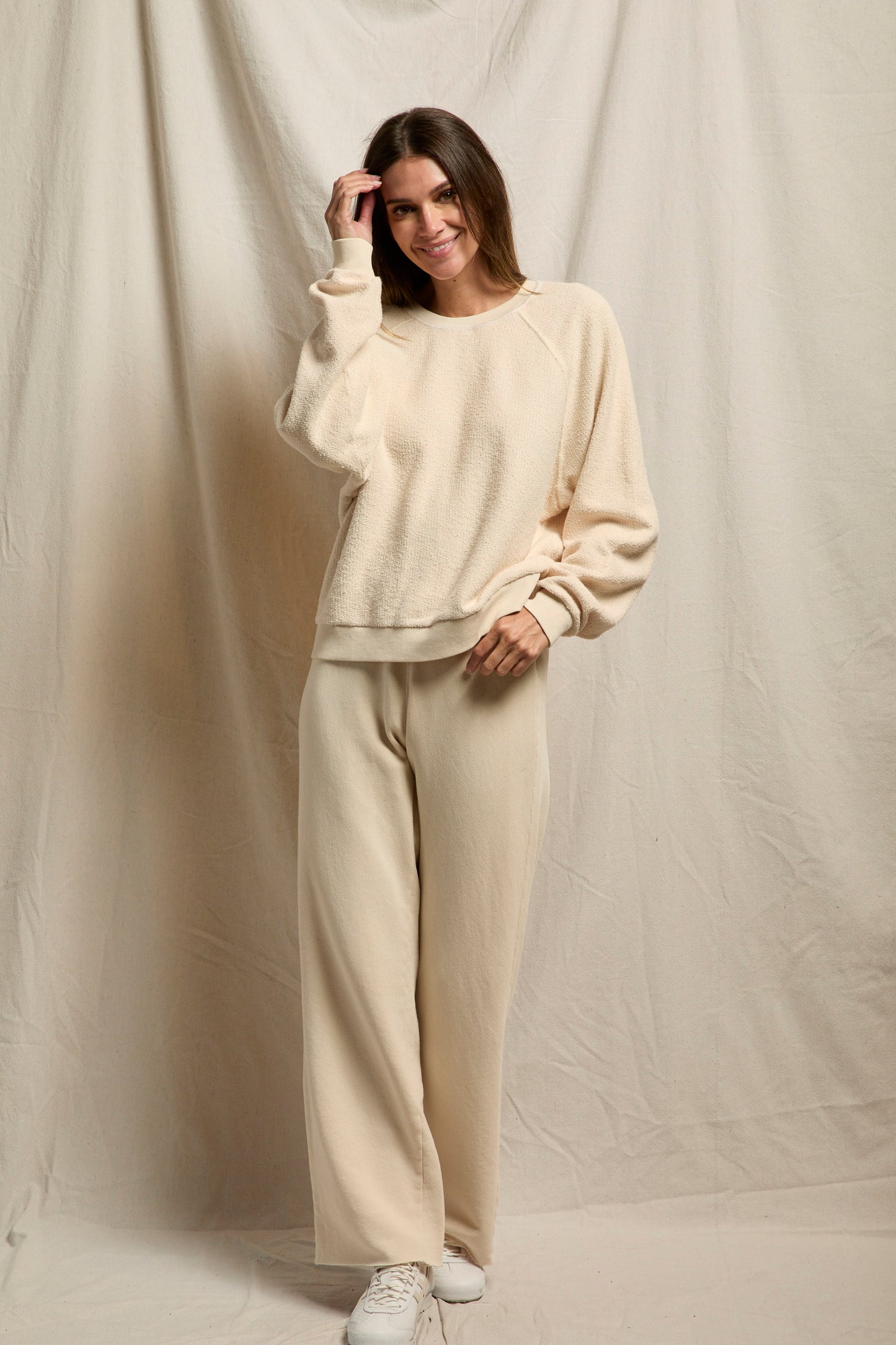 PerfectWhiteTee - Oversized Ziggy Reverse Fleece Crew Sweatshirt