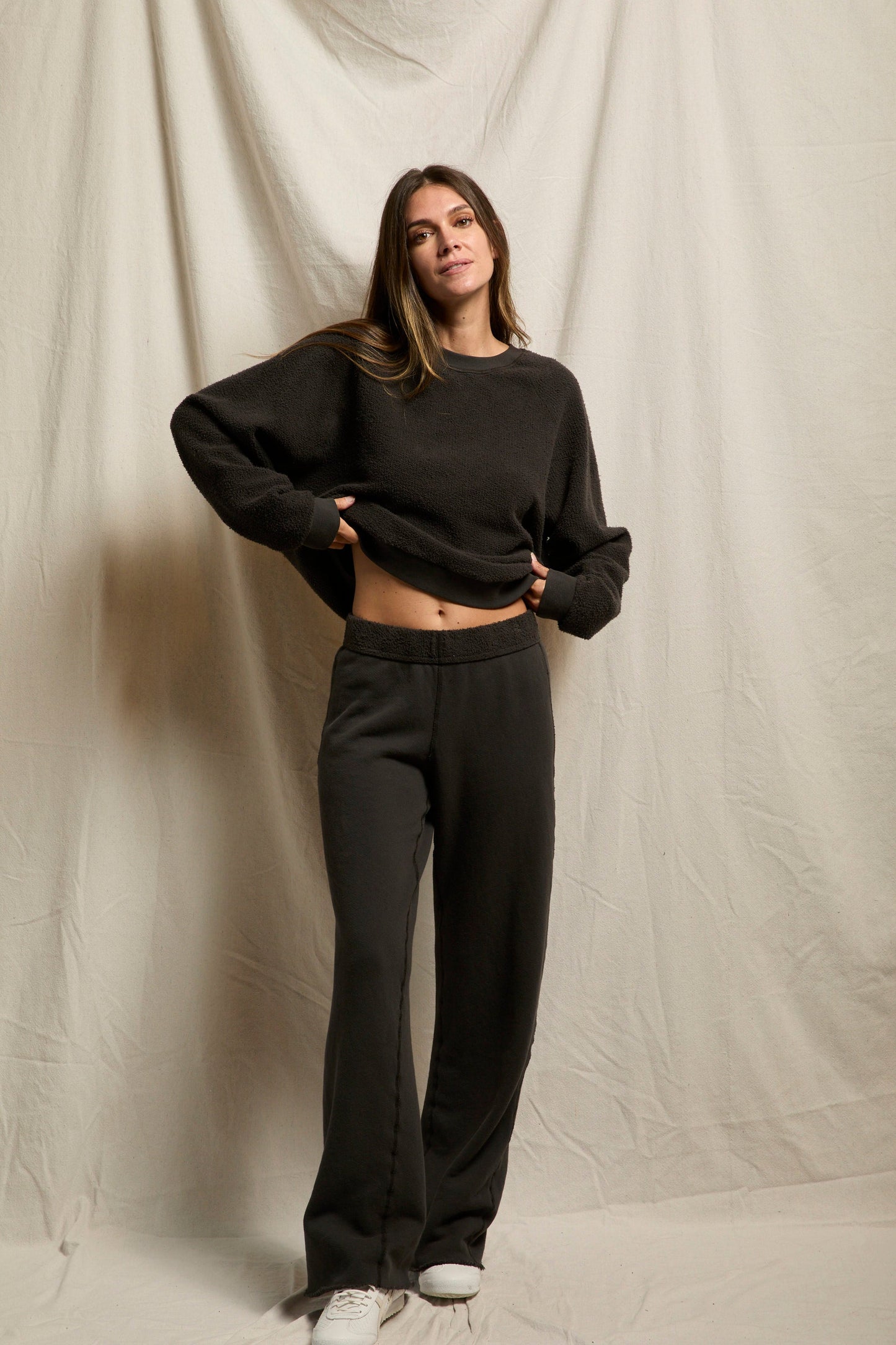 Marley Pants in True Black, on model